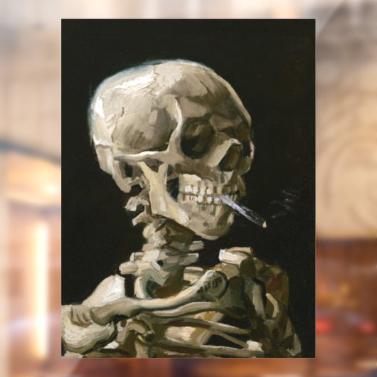 Skull with Burning Cigarette by Vincent van Gogh ウィンドウサイン (シート2)