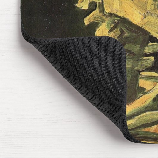 Skull with Burning Cigarette by Vincent van Gogh マウスパッド (コーナー)