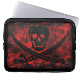 Skull with Crossed Swords Creepy Artwork ラップトップスリーブ
