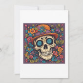 skull with flowers 招待状 (正面)