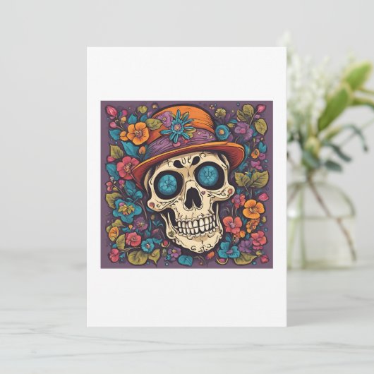 skull with flowers 招待状 (スタンド正面)