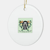 Skull With Flowers Until Death Do Us Part Classic セラミックオーナメント (左)