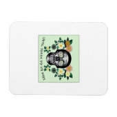 Skull With Flowers Until Death Do Us Part Classic マグネット (横)