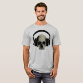skull with headphones tシャツ (正面フル)