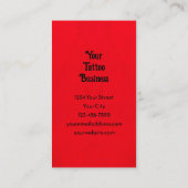 Skull With Top Hat Gothic Red Blue Grunge 名刺 (裏面)