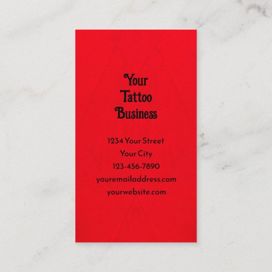 Skull With Top Hat Gothic Red Blue Grunge 名刺 (裏面)