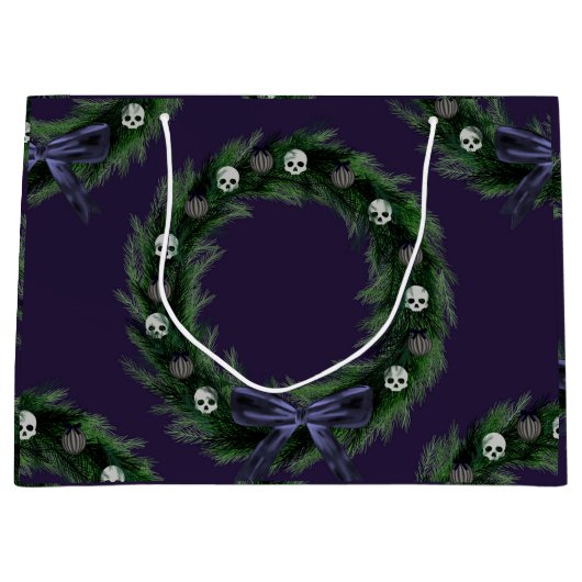 Skull Wreath ラージペーパーバッグ (正面)