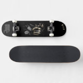 Skull "your turn" Skateboard w/ personalised quote スケートボード (横)