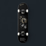 Skull "your turn" Skateboard w/ personalised quote スケートボード<br><div class="desc">Make this skateboard your own by adding your text. To access advanced editing tools, please go to "Personalize this template" and click on "Details", scroll down and press the "click to customize further" link. Ideal for any Occasion such as birthday or Graduation, for outdoor skateboarders who love the graffiti style....</div>