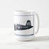 Skullbreakerの海賊。ロゴと完了して下さい コーヒーマグカップ (正面右)