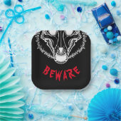 SKULLDOGに注意不気味する ペーパープレート (パーティー)