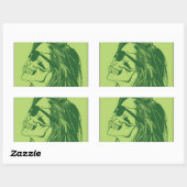 SkullGirl 長方形シール (シート)