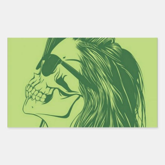 SkullGirl 長方形シール (正面)