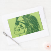 SkullGirl 長方形シール (封筒)