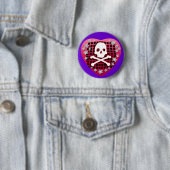 skullieのハートの赤 缶バッジ (インサイチュ)