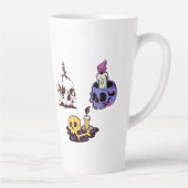 Skulls and Candles Illustration Set カフェラテマグ (右)