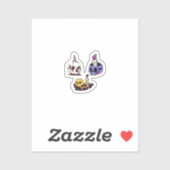 Skulls and Candles Illustration Set シール (シート)