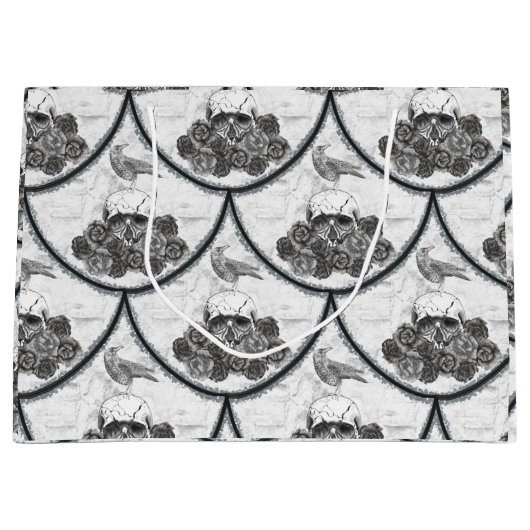 Skulls and Crows Gift Bag ラージペーパーバッグ (正面)