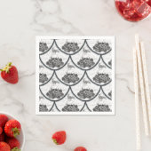 Skulls and Crows Napkins スタンダードカクテルナプキン (インサイチュ)