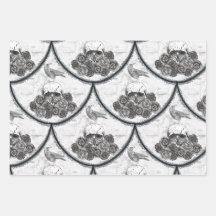 Skulls and Crows Wrapping Paper Sheets