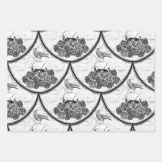 Skulls and Crows Wrapping Paper Sheets ラッピングペーパーシート