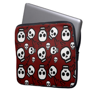 Skulls and Hearts Laptop carrier  ラップトップスリーブ