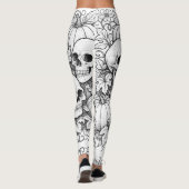 skulls and pumpkins leggings レギンス (裏面)