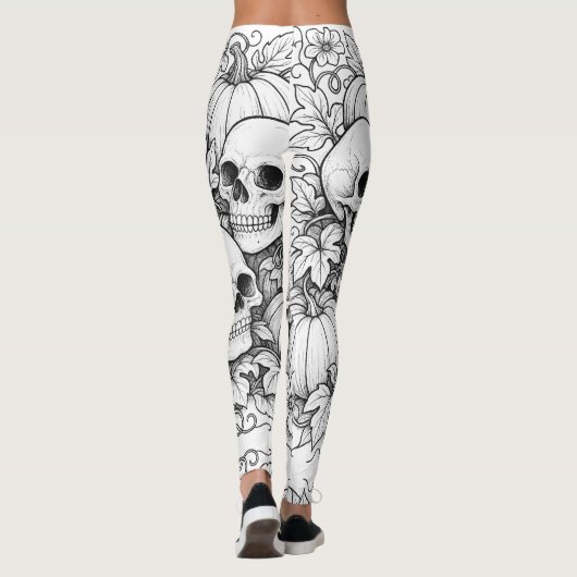 skulls and pumpkins leggings レギンス (裏面)