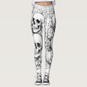 skulls and pumpkins leggings レギンス (正面)