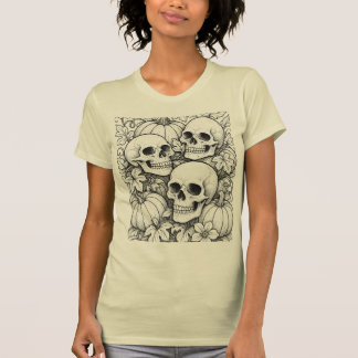skulls and pumpkins tee tシャツ
