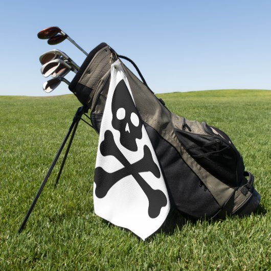 Skulls Bones ゴルフタオル (グリーン)