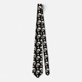 Skulls Diamond Pattern Halloween Celebration ネクタイ (正面)