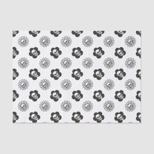 Skulls Flowers 薄葉紙 (正面)
