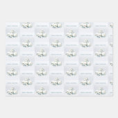 Skulls in the snow. Merry Christmas ラッピングペーパーシート (正面3)