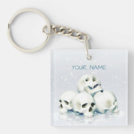 Skulls in the snow. Personalized キーホルダー
