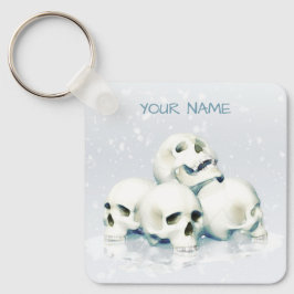 Skulls in the snow. Personalized キーホルダー