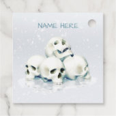 Skulls in the snow. Personalized フェイバータグ (裏面)