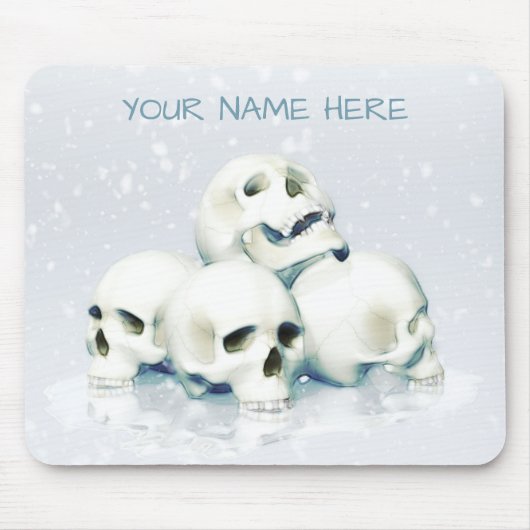 Skulls in the snow. Personalized マウスパッド (正面)
