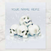 Skulls in the snow. Personalized ワインラベル (シングルラベル)