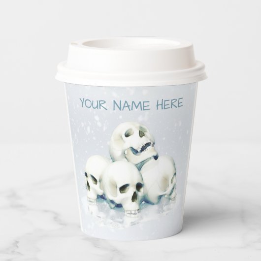 Skulls in the snow. Personalized 紙コップ (裏面)