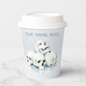 Skulls in the snow. Personalized 紙コップ (正面)
