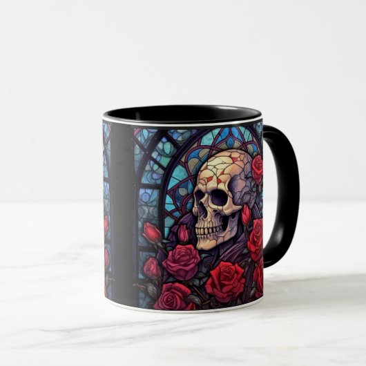 Skulls Looking Inward Coffee Mug マグカップ (正面右)