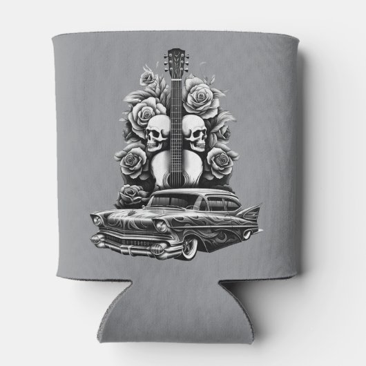 Skulls, Roses & Lowrider Art Can Cooler 缶クーラー (裏面)