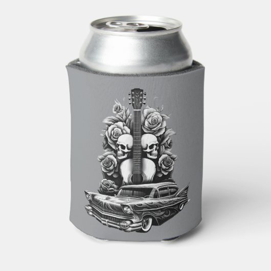 Skulls, Roses & Lowrider Art Can Cooler 缶クーラー (缶裏面)