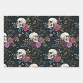 Skulls & Roses Wrapping Paper ラッピングペーパーシート (正面3)