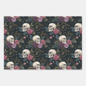 Skulls & Roses Wrapping Paper ラッピングペーパーシート (正面)