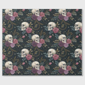 Skulls & Roses Wrapping Paper ラッピングペーパー (フラット)