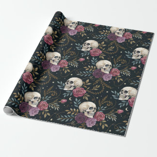 Skulls & Roses Wrapping Paper ラッピングペーパー