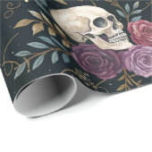 Skulls & Roses Wrapping Paper ラッピングペーパー (ロールコーナー)