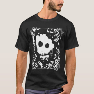 skulls_white tシャツ